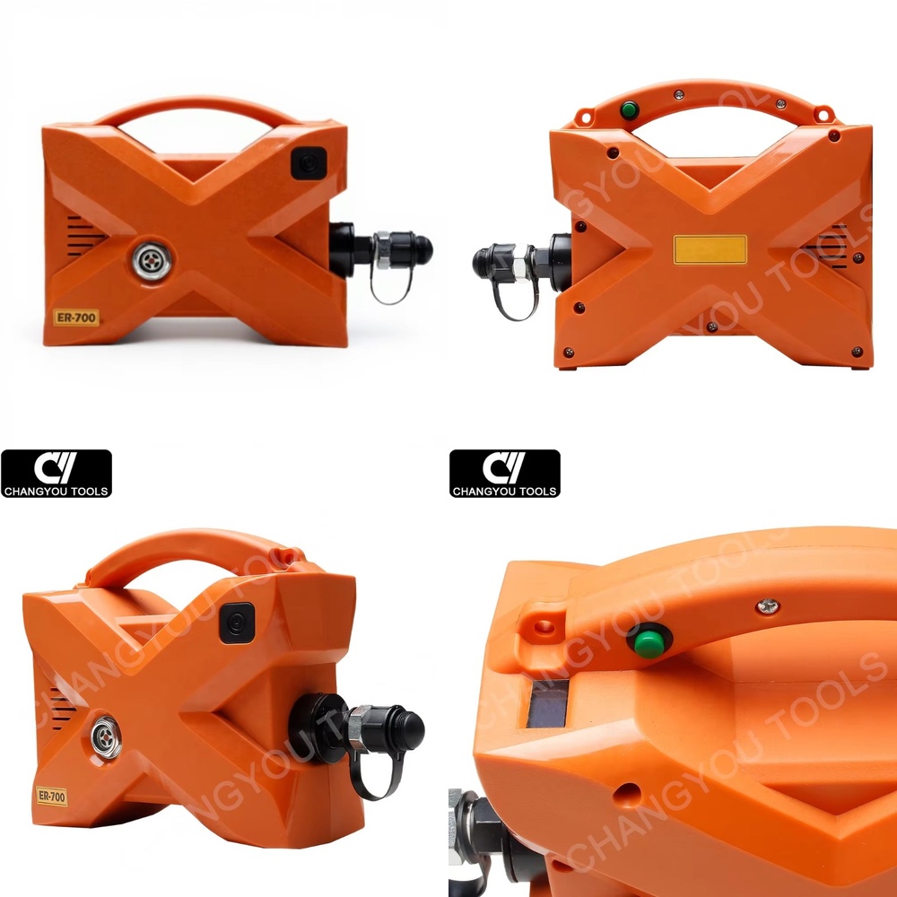 Power Tools Equipment - ER-700 สำหรับปั๊มไฮดรอลิกแบบพกพาชนิดแอคชั่นเดียว สำหรับแบตเตอรี่ DC 220V สำหรับเครื่องมือไฮดรอลิกสำหรับอุปกรณ์อุตสาหกรรม