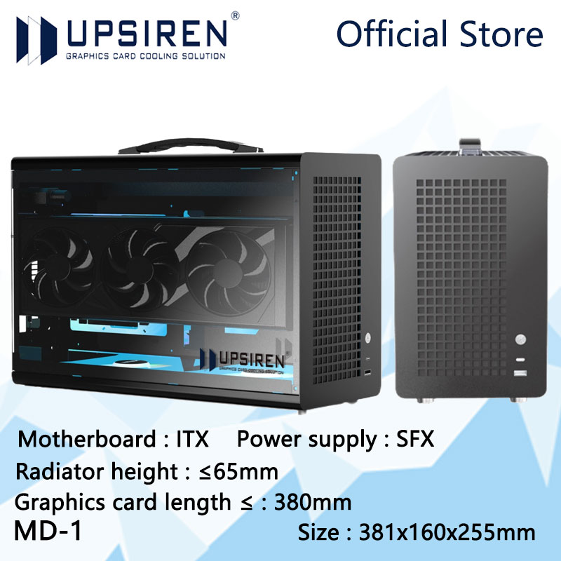 Power Tools Tool Box - UPSIREN MD-1 ITX เคสคอมพิวเตอร์, รองรับแหล่งจ่ายไฟ SFX/เมนบอร์ด