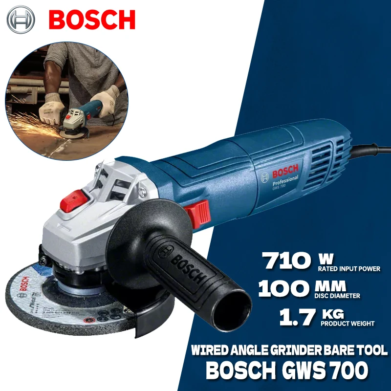Power Tools Wood - BOSCH GWS 700 เครื่องเจียรมุมแบบมีสาย 220V 100