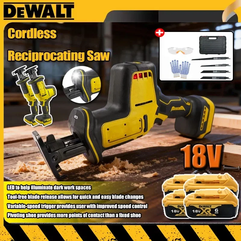 Power Tools Wood - DEWALT เลื่อยลูกสูบไร้สาย ปรับความเร็วได้ ไม่มีแปรงถ่าน สำหรับตัดโลหะและไม้ ใช้กับแบตเตอรี่