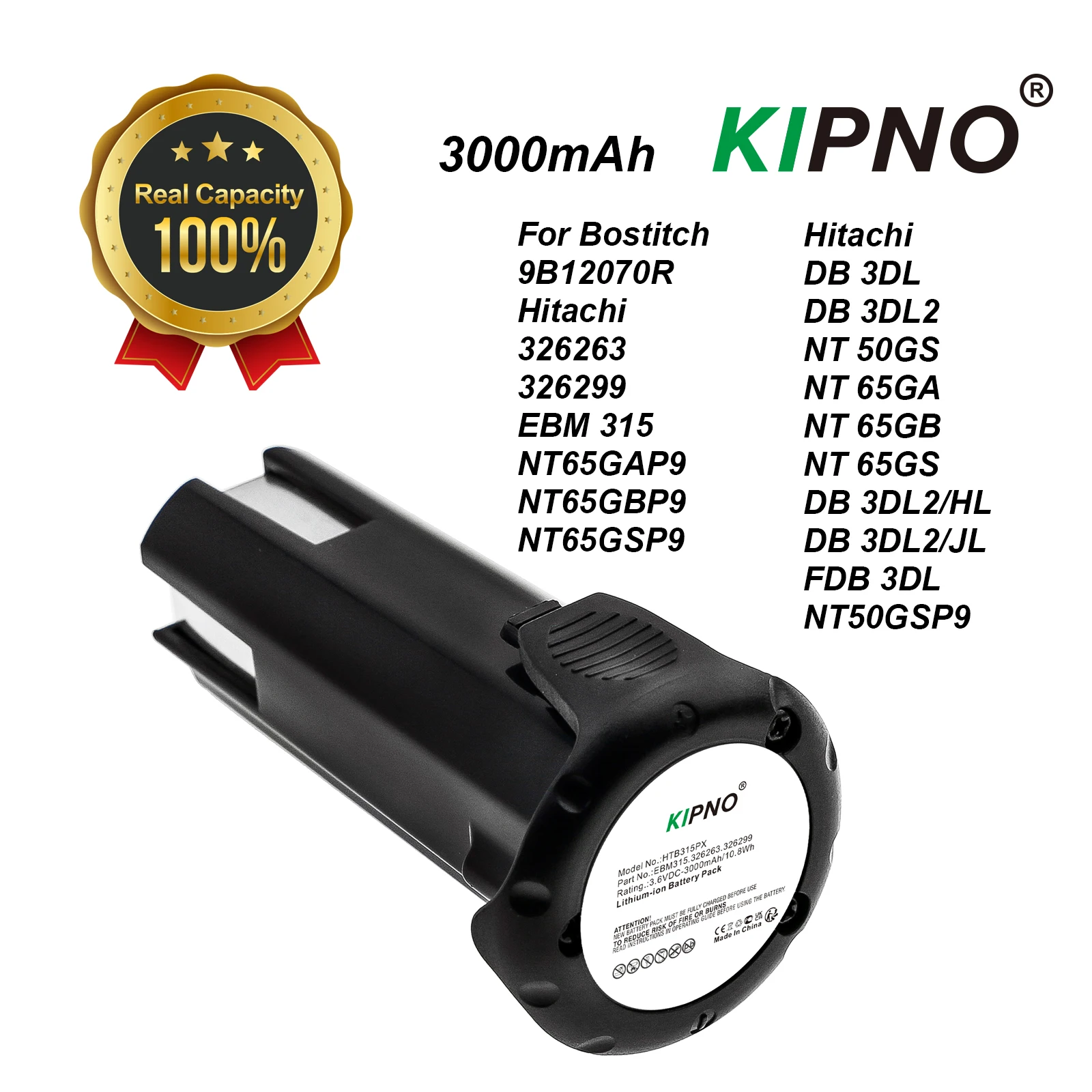 Power Tools Hitachi - KIPNO 3000mAh แบตเตอรี่ทดแทน Li-Ion สําหรับ HITACHI