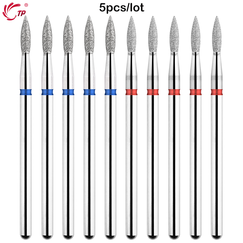 Power Tools Icon - TP 5 ชิ้น/ล็อตเปลวไฟเล็บ Bits 3/32 ''เพชรเจาะเล็บ