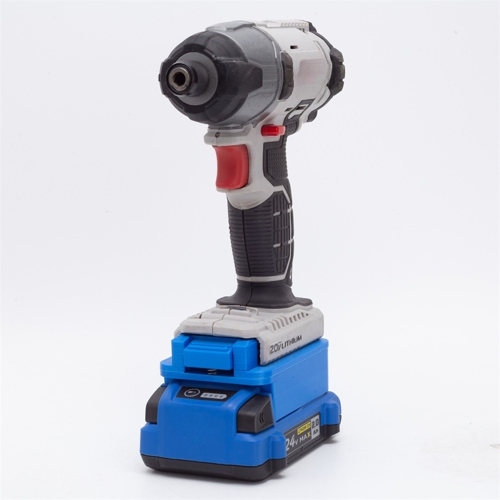 Power Tools Stanley - อะแดปเตอร์แบตเตอรี่สำหรับโคบอลต์ 24V Li-Ion Converter เป็นพอร์เตอร์เคเบิล/แบล็ค+เด็คเกอร์/สแตนลีย์ 20V