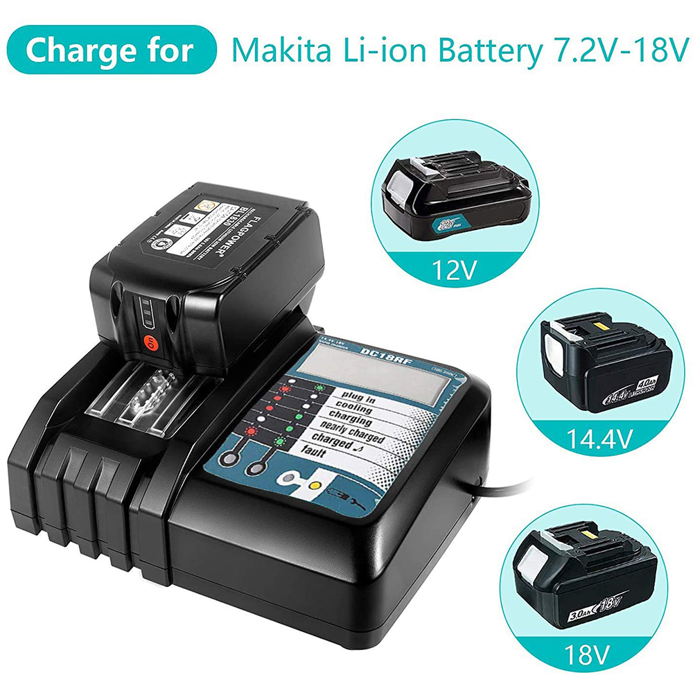 Power Tools Uk - DC18RF 3A แบตเตอรี่เครื่องชาร์จ Li-Ion Makita 18V