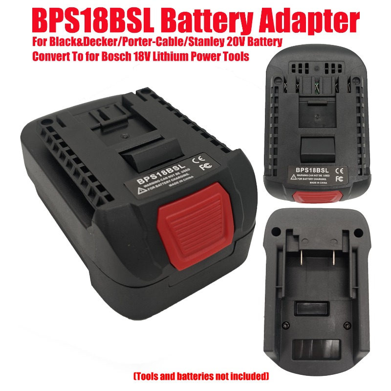 Power Tools Stanley - HAKSINKY BPS18BSL อะแดปเตอร์แบตเตอรี่สำหรับแบล็ค&เด็คเกอร์/พอร์เตอร์-เคเบิล/สแตนลีย์ 20V แบตเตอรี่แปลงเป็นสำหรับบ๊อช 18V