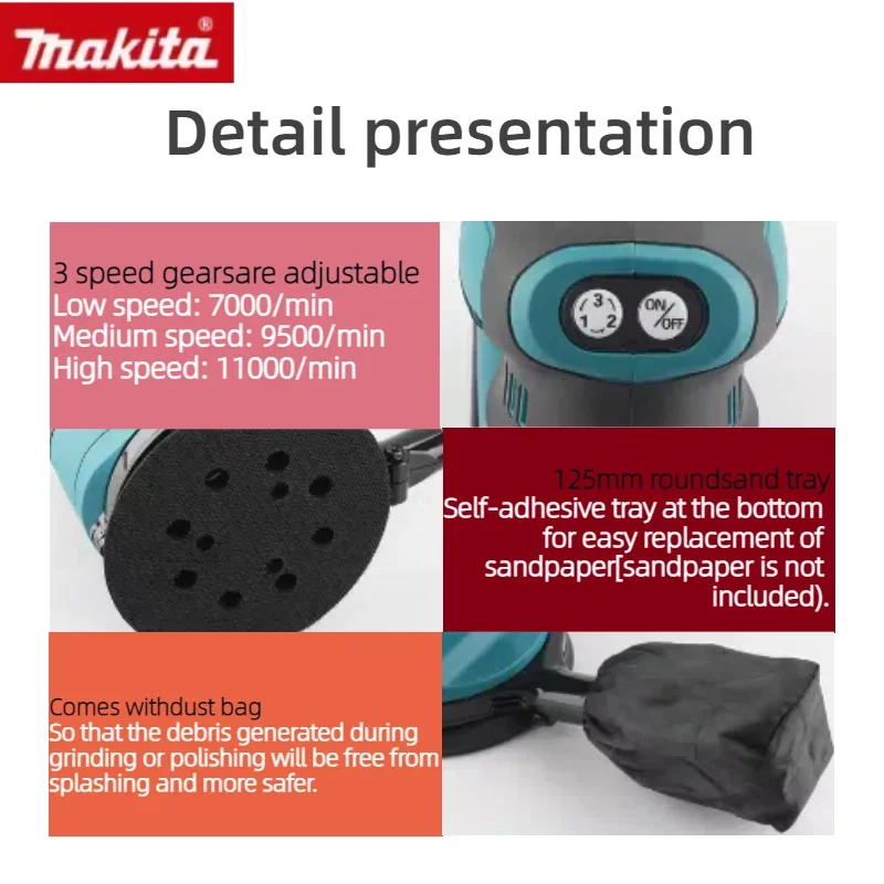 เครื่องขัดกระดาษทรายไร้สาย Mak - Power Tools Sander บทวิจารณ์และราคา