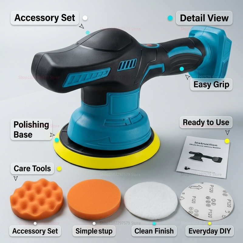 เครื่องขัดสีรถยนต์ไร้สาย 18V เ - Power Tools Sander บทวิจารณ์และราคา