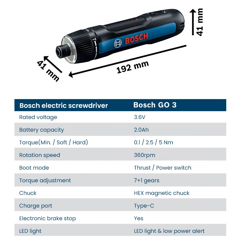 ไขควงไฟฟ้า BOSCH Go 3 ไขควงอัจ - Power Tools Bosch บทวิจารณ์และราคา