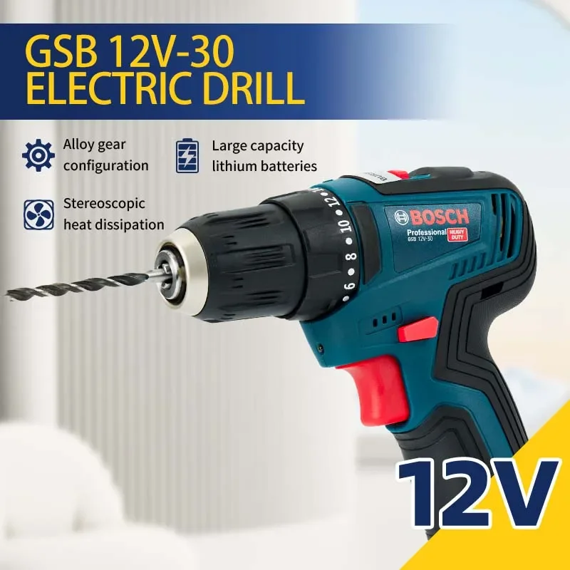 Bosch-GSB 12V-30 สว่านไฟฟ้าแบบ - Power Tools Bosch บทวิจารณ์และราคา