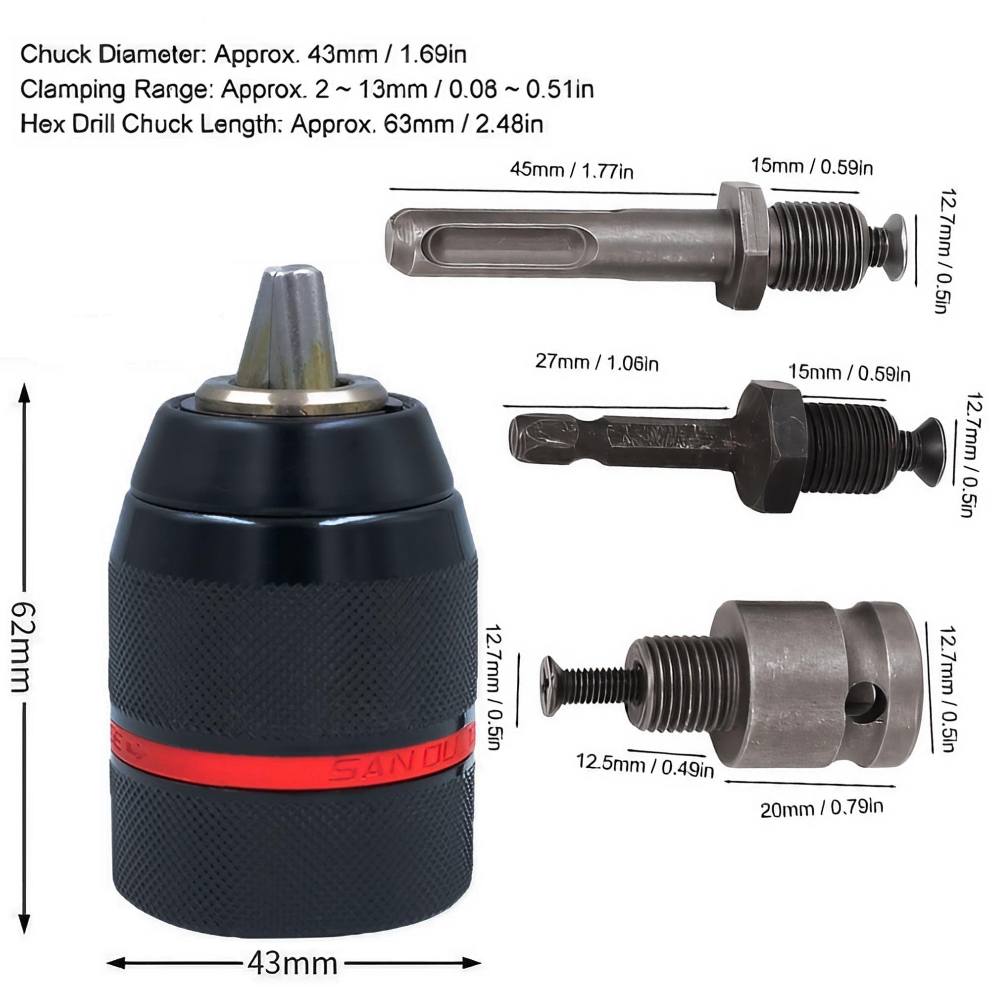 หัวจับดอกสว่านแบบไม่ใช้กุญแจ อ - Power Tools Tool Box บทวิจารณ์และราคา