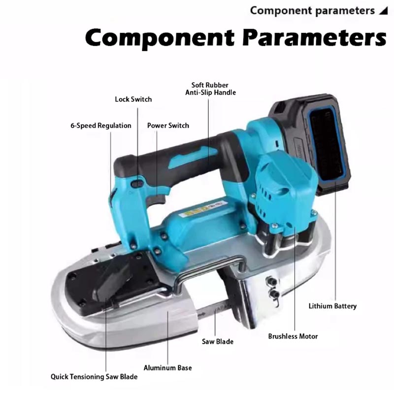 เลื่อยสายพานไร้สายแบบพกพา 490W - Power Tools Wood บทวิจารณ์และราคา