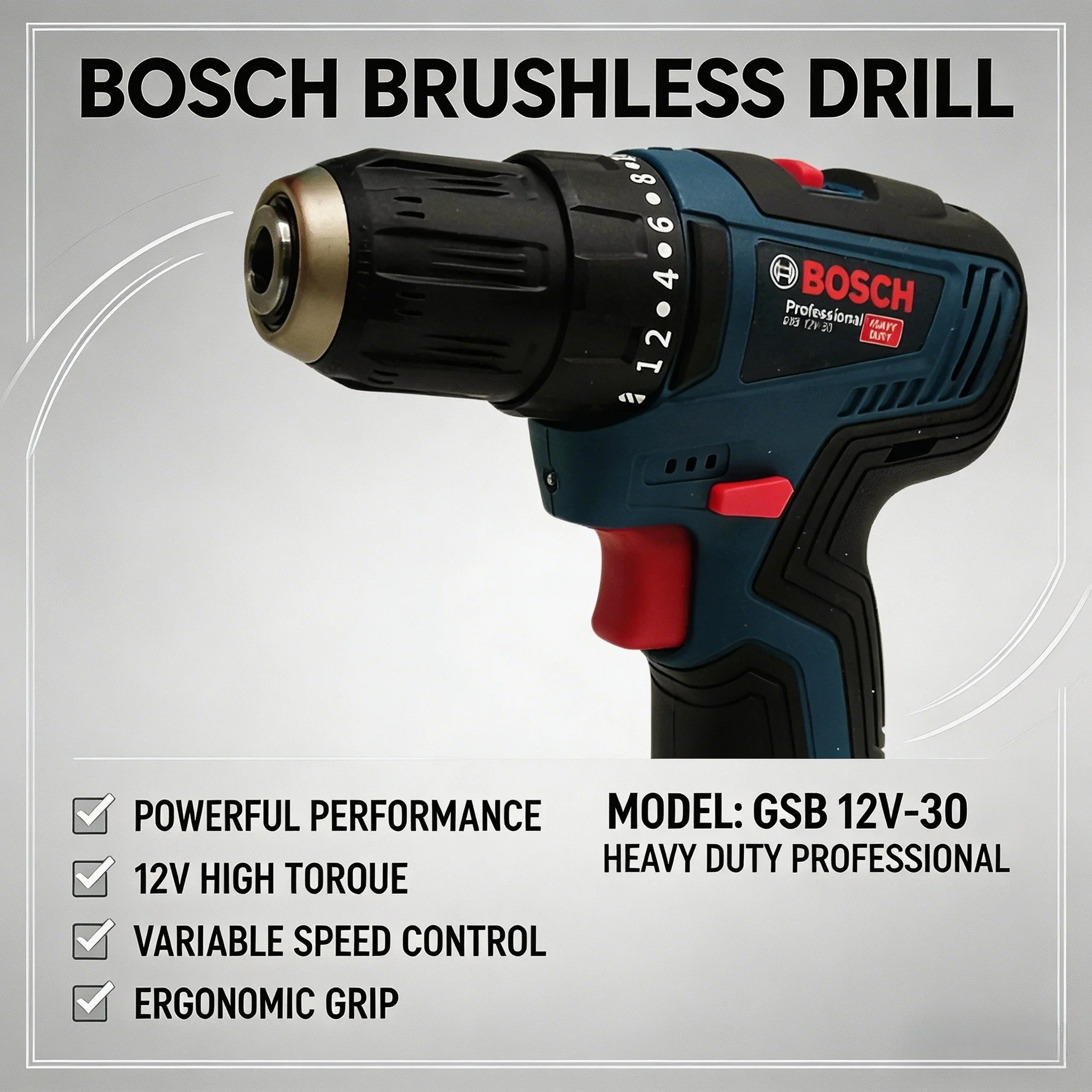 บ๊อช-GSB 12V-30 สว่านไฟฟ้าแบบม - Power Tools Bosch บทวิจารณ์และราคา
