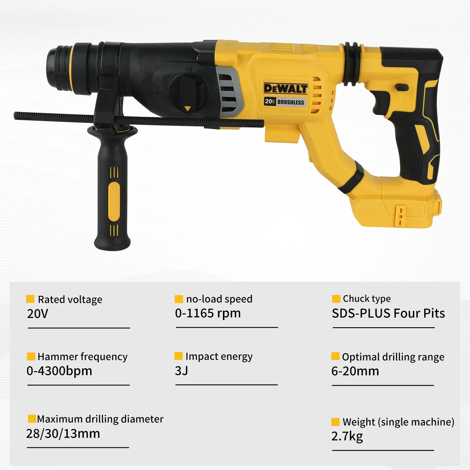 ลดราคา DEWALT สว่านโรตารี่ไร้ส - Hammer Drill Sds บทวิจารณ์และราคา