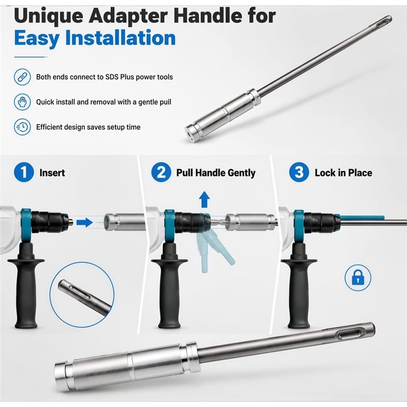 ABLN-3 ชิ้น SDS Plus แกนต่อขยา - Hammer Drill Sds บทวิจารณ์และราคา